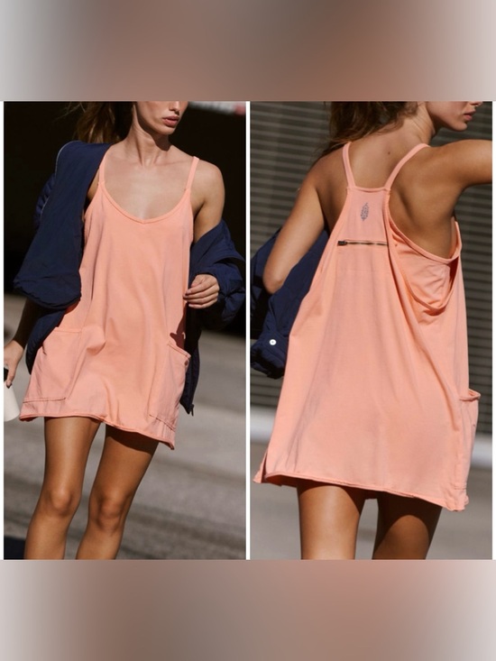 Free People Dresses & Skirts - NWOT Free People FP Movement Hot Shot Mini Dress - fruit punch peach - Large